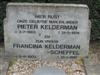 Grafsteen van Pieter Kelderman en Francina Kelderman Scheffer
